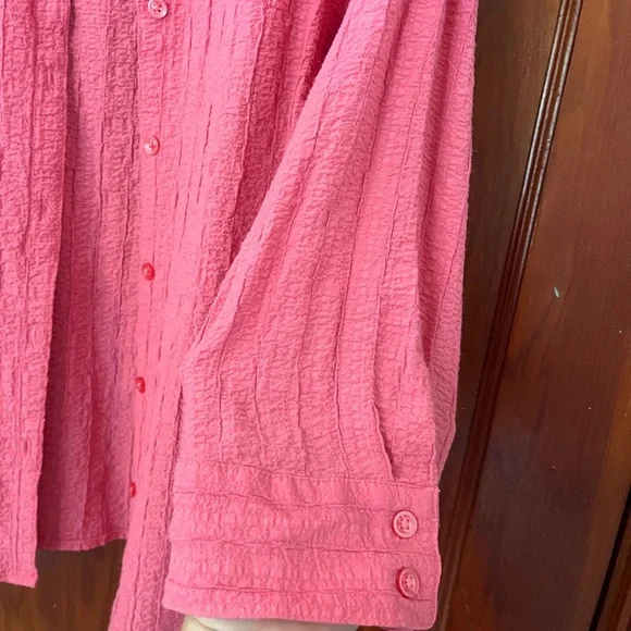 Croft & Barrow Pink Button-Down Shirt NEVER WORN size M - Picture 2 of 6